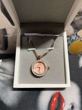 INVICTA Mini Angel Women's Necklace Watch Mother of Pearl Dial-22.5mm,Rose Gold